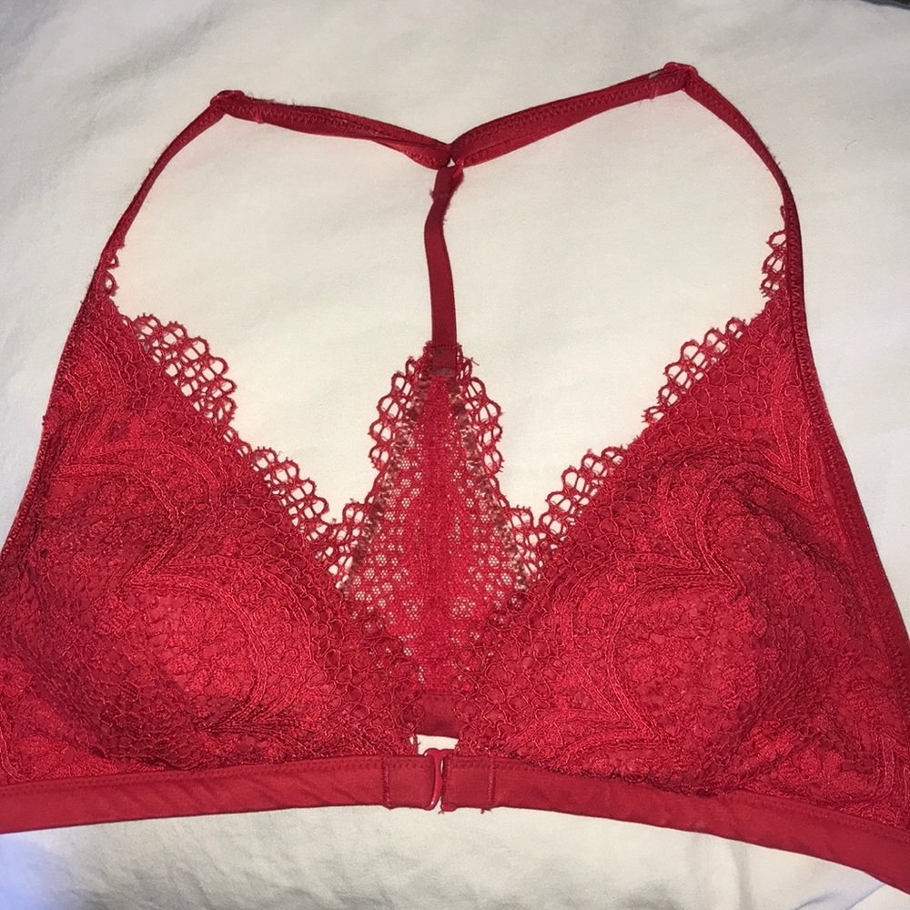 red victoria secret bralette never worn